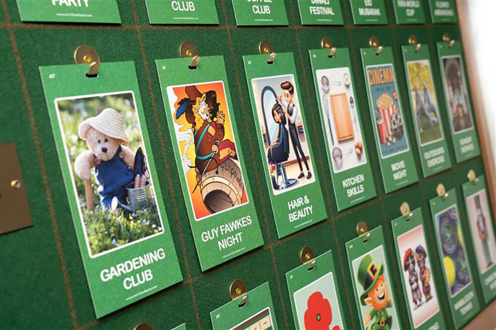 Activity cards – close up